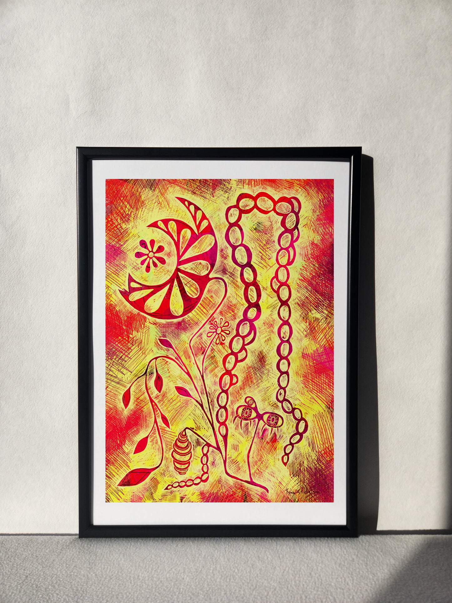 Cool poster featuring vibrant abstract colors, ideal for maximalist home decor.