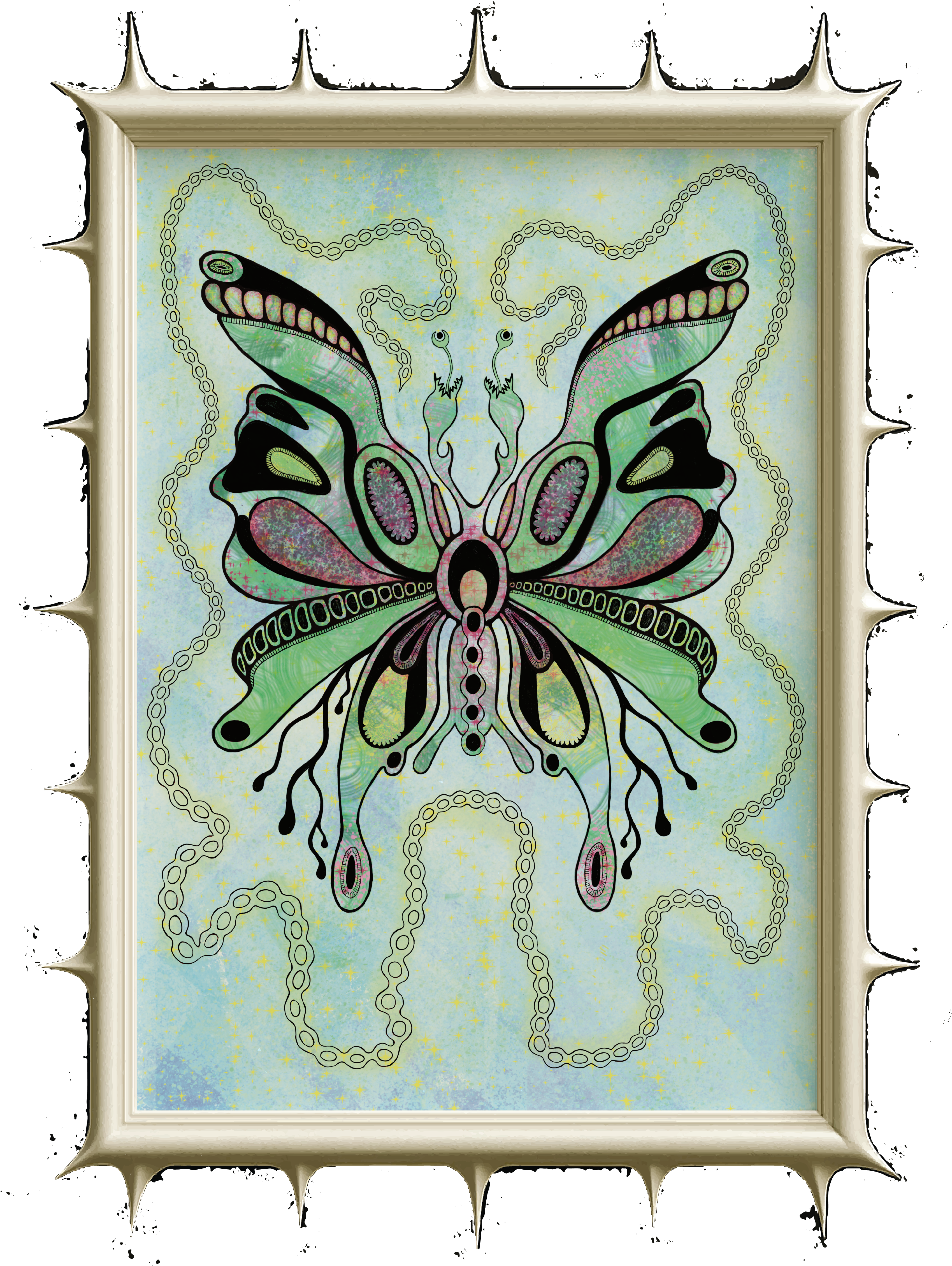 絵画 butterfly Surreal Butterfly Art Print 