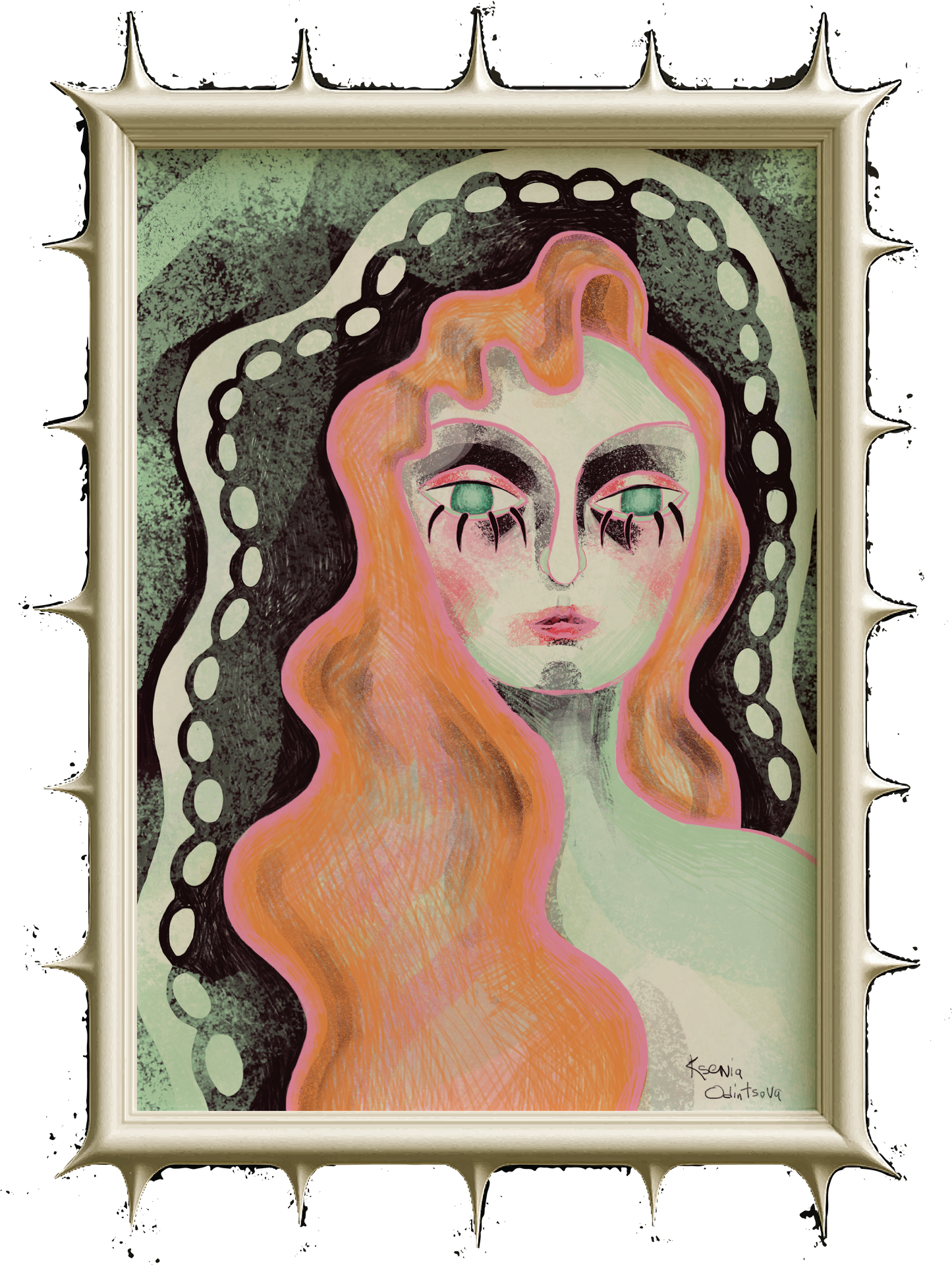 Póster artístico de retrato femenino "HER"