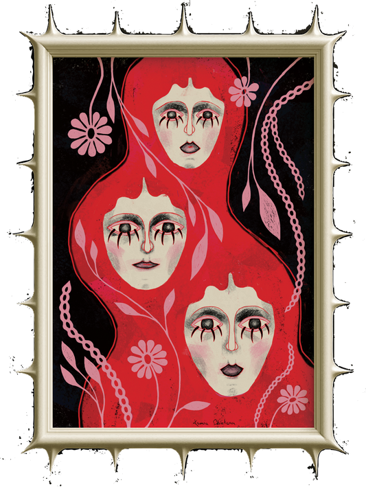 Abstract Portrait Art Poster "SHADOWS"