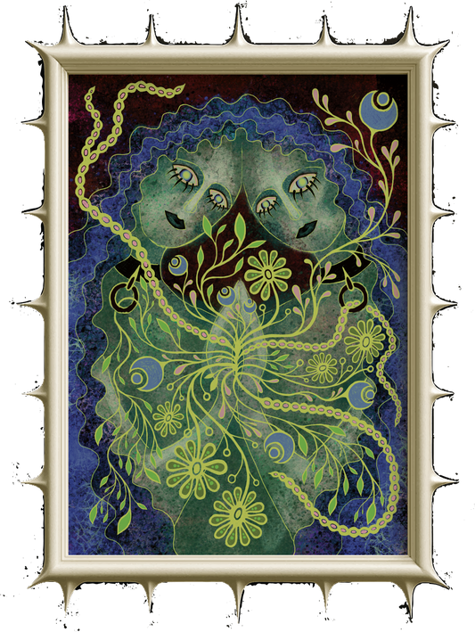 Portrait Art Poster "Virginia & Vita"