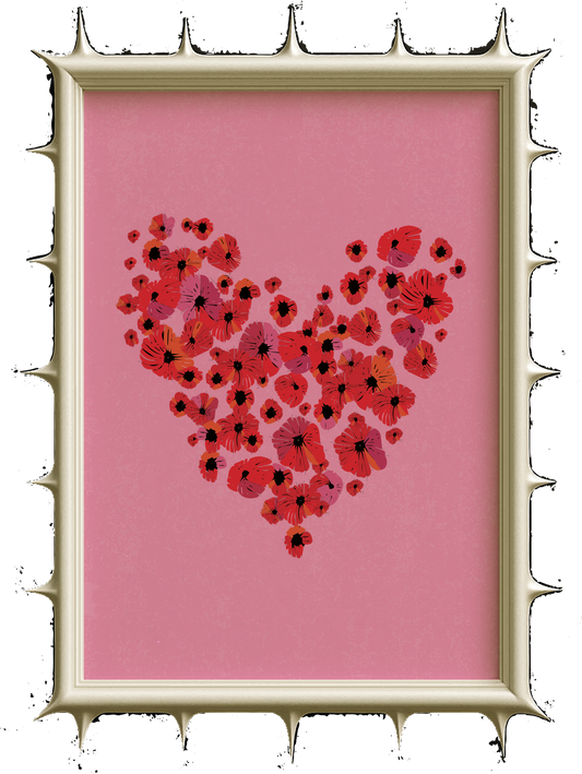 Affiche d'art du cœur "DEVOTION SYMBOL"