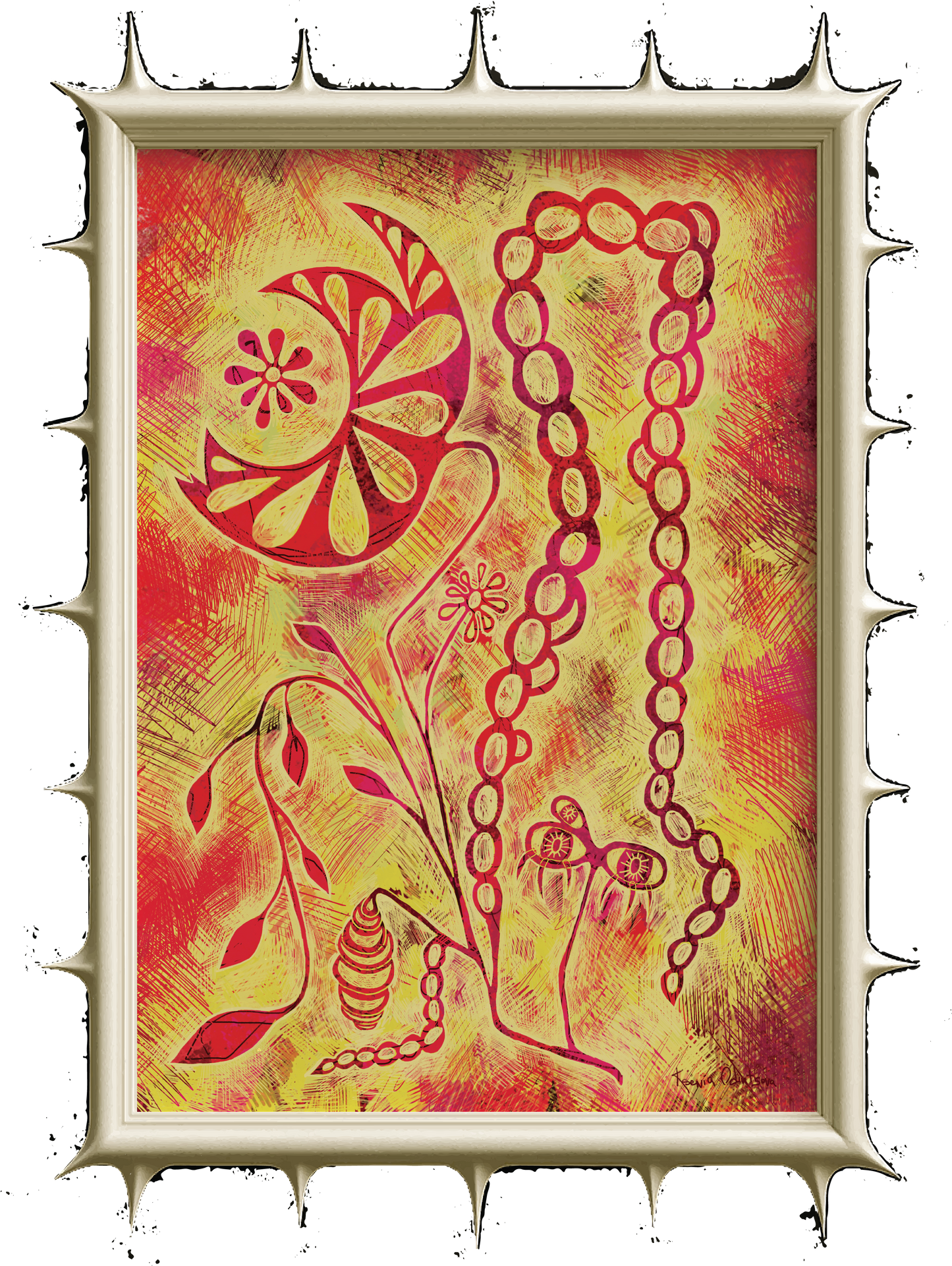 Affiche d'art floral "FLAWED"